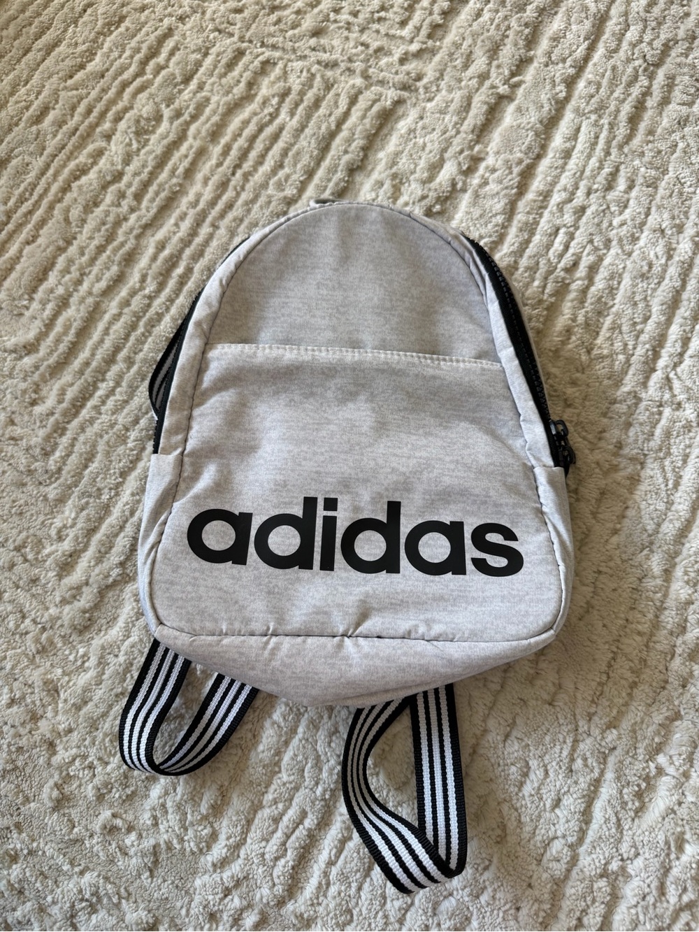adidas core mini heather grey backpack